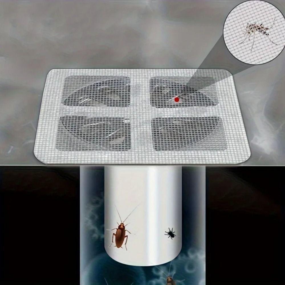 30Pcs Anti-blocking Disposable Hair Catchers Mesh Filter Mesh Stickers Shower Drain Cover  Bathroom