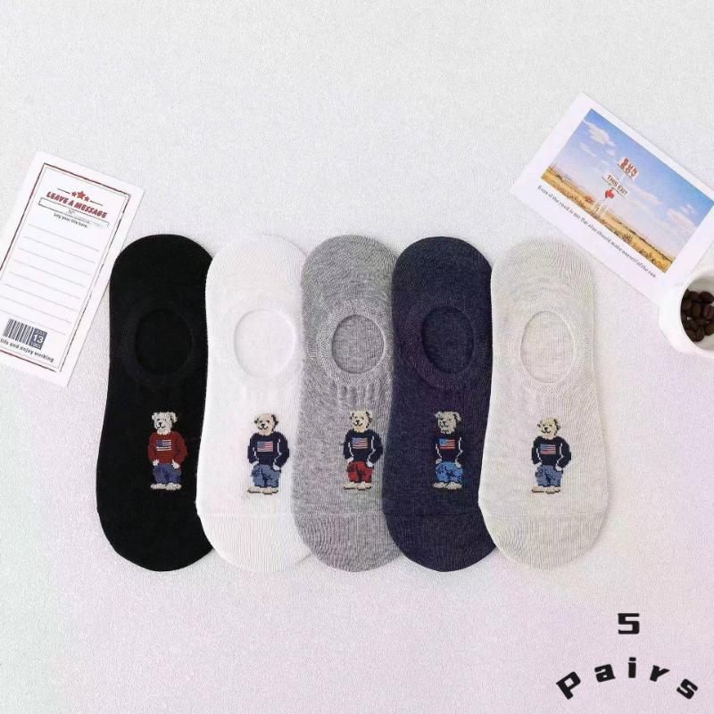 10 Pairs Socks Unisex Boat Socks Summer Thin Cotton Socks Shallow Socks Sweat Absorbent Breathable Invisible Socks Silicone Non Drop Heel