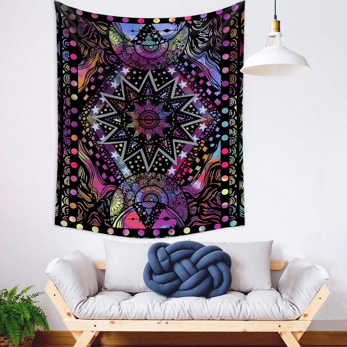 

Sun blanket wall digital printed decorative fabric live broadcast background fabric headboard hanging fabric tapestry 74x94cm(29x37in)