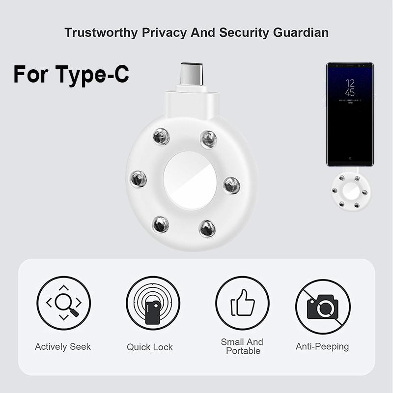 Security Anti Candid Detector Camera GPS Signal Lens Type C Tracker Detect For Android IOS Iphone Infrared Detector Tracking