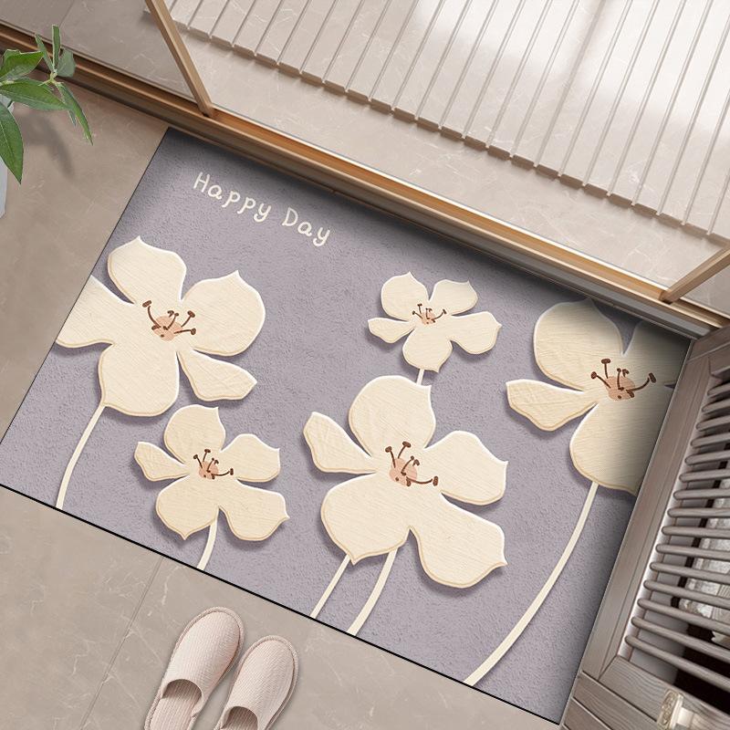 Small Fresh Three-dimensional Household Toilet Door Dirty Diatom Mud Mat Toilet Absorbent Quick Dry Non-slip Mat