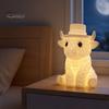Gift for New Mothers Cute Highland Cow Night Light Kids Nursery, Cartoon Warm Bedside Lamp, Portable Baby Decorative Desk Lamp with Soft Eye