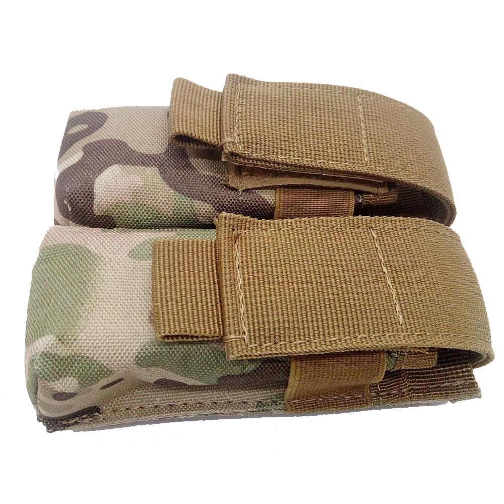 9MM Double Magazine Pouch Molle Vest Pouches Mag Holder Flashlight Holster Outdoor Hunting Accessories Waist Bag