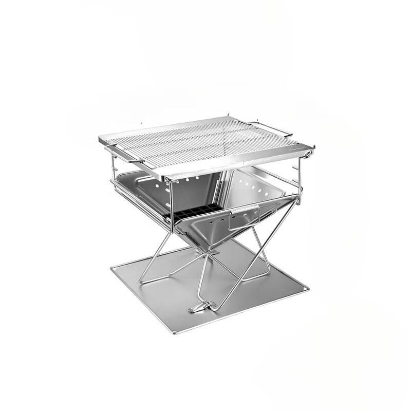 Portable Stainless Steel Campfire & BBQ Grill