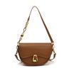 Spring new fashion simple saddle bag messenger bag trendy texture handbag fashionable women's shoulder bag