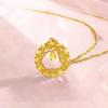 Dreamweaver Mesh Ring Necklace for Women Niche Hollow Design Light Luxury High-end Temperament Simple Collarbone Chain