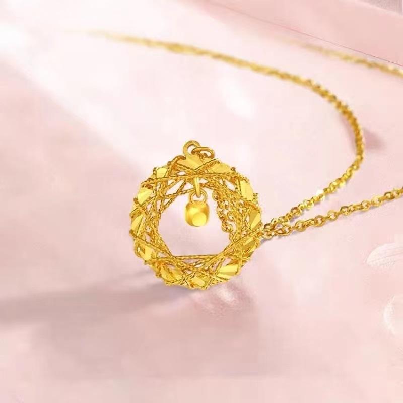 Dreamweaver Mesh Ring Necklace for Women Niche Hollow Design Light Luxury High-end Temperament Simple Collarbone Chain