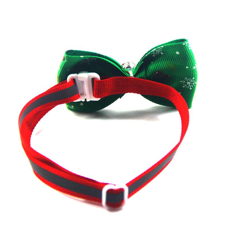 Pet  Collar Christmas Series Adjustable Flashing Diamonds Pet Bow Tie Collar