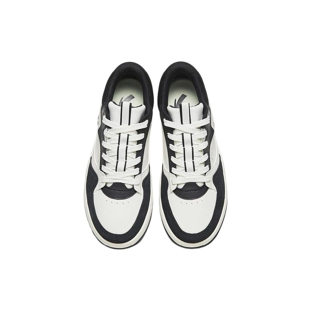 New Anta C37 Series Anti Slip Wear Resistant Low Top Skateboard Shoes Men's Black White 912338003-3