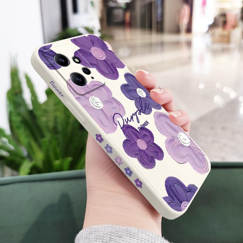 

Purple Flower Phone Case For Xiaomi Poco X8 M8 Pro Max 5G Silicone Cover Poco X8 Pro Max