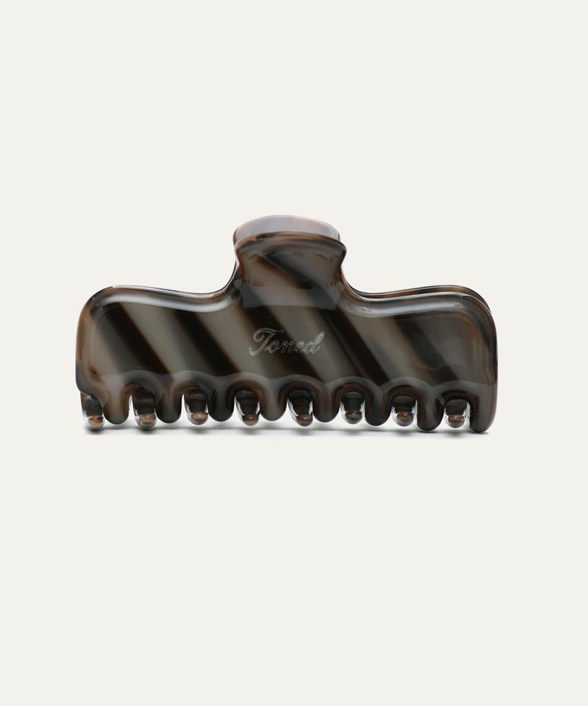 TONDEU Logo Hair Clip (Tweed Brown)