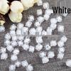White Acrylic Cube Beads for DIY Beading Tissue Box