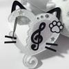 Acrylic Musical Notes Carabiner Cartoon Cats Pendant Keychain Bag Charm Ornament Decoration for Women and Students