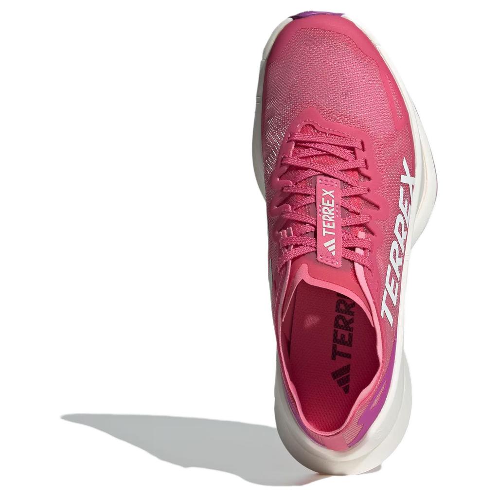 Adidas Terrex Agravic Speed Comfortable Versatile Non-Slip Durable Low-Top Trail Running Shoes Women Sneakers Pink Purple White IG8850
