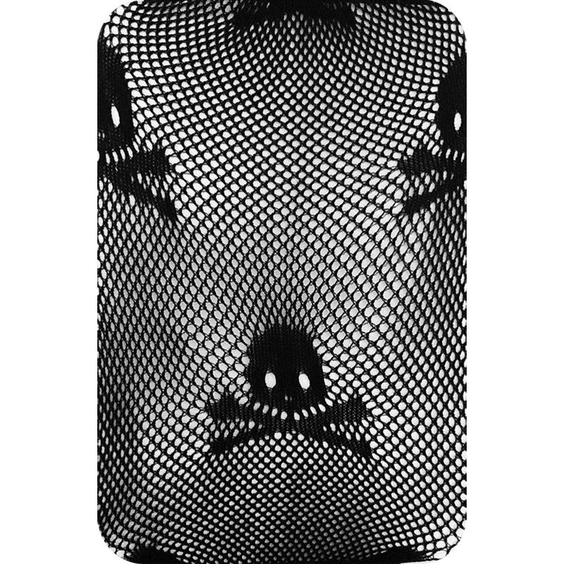 Sexy Strumpfhosen Damen Totenkopf Mystery Oberschenkelhoch Hohe Taille Strümpfe Gothic JK Lolita Netzstrumpfhosen Damen Geschenke