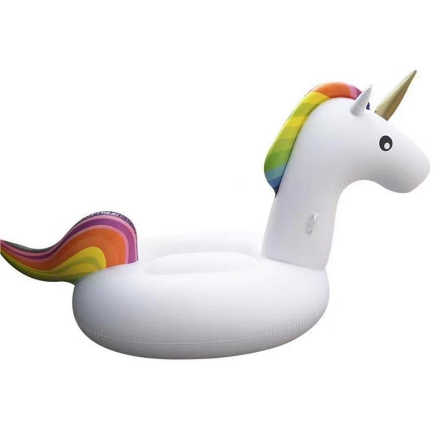 Large Inflatable Unicorn Pool Float Party Toys,Summer Beach Floating Swimming Pool Inflatables Pool Toys Raft for Adults Kids 105*122CM белый
