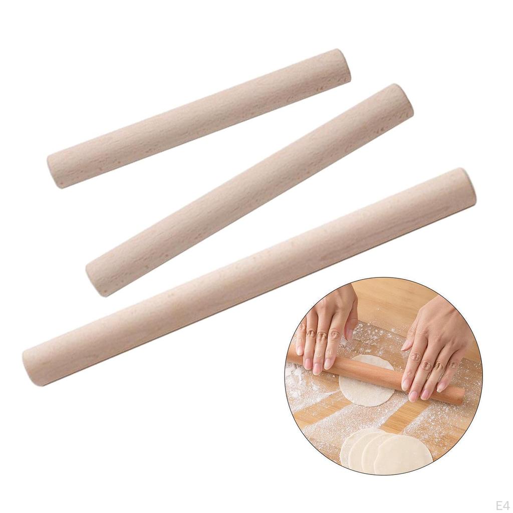 Beech Wood Rolling Pin For Baking Clay Kitchen Crafts, Convenience To Use