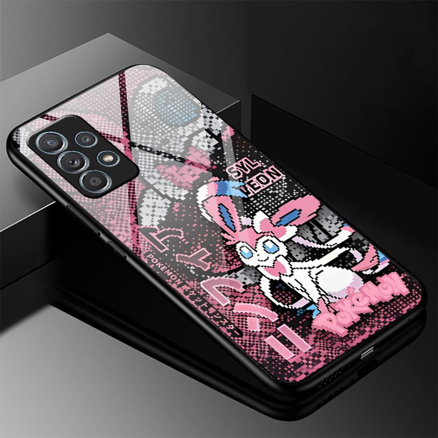 Hot Cartoon Pokemon Phone Cover Glass Case for Samsung Galaxy A56 A34 A13 73 A55 A54 A32 A14 A36 A06 A24 A23 A25 A16 A26 A15 A05