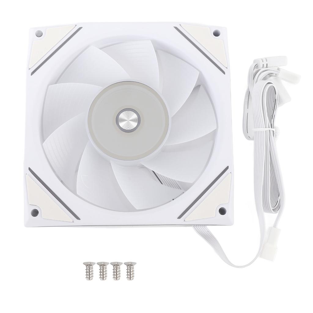 PC Case Fan Reverse Blade 120mm 4 Pin PWM 5v 3 Pin ARGB 800 To 1800RPM CPU Cooler for Upgrade White