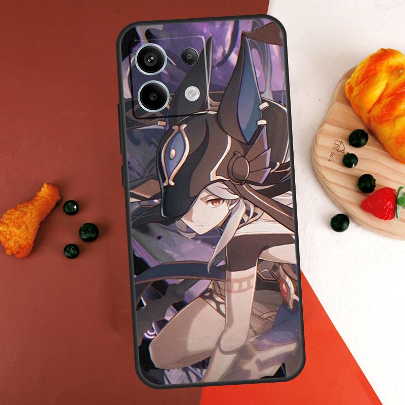 Genshin Impact Cyno Case For Xiaomi Redmi Note 14 13 Pro 9 10 11 12 Pro 10S 11S 12S Redmi 14C 13C 10C 12C Coque