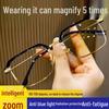 Auto-Adjust Dual-Use Smart Zoom Reading Glasses for Near and Far Vision