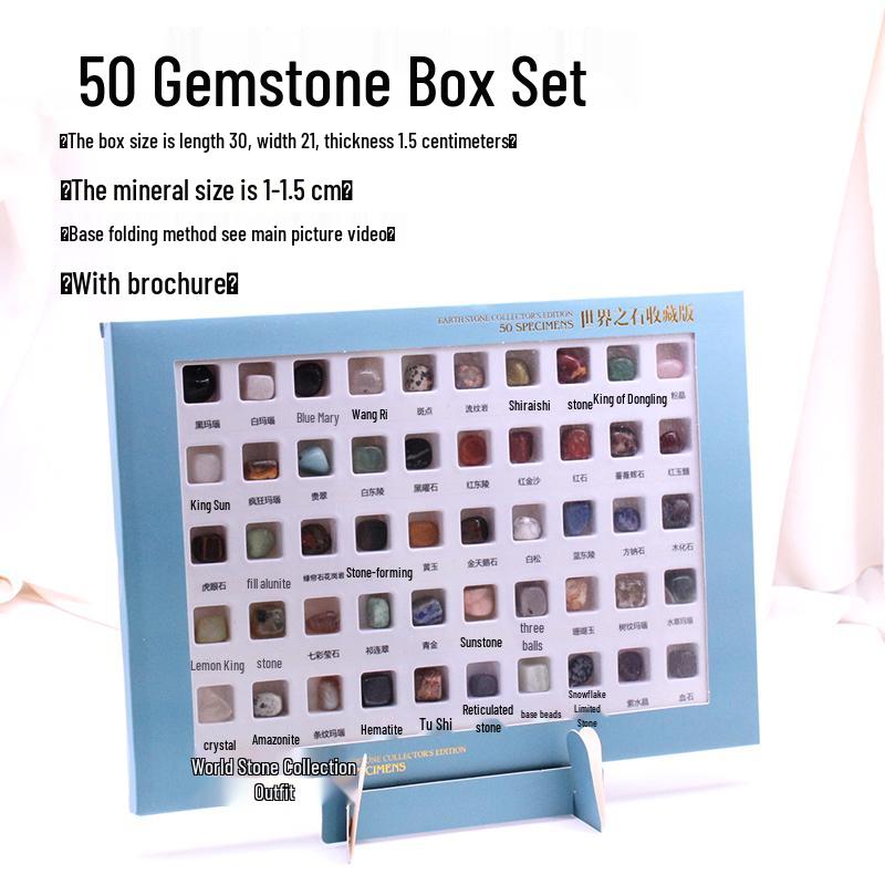 Yijingyuan Natürliches Kristall-Edelstein-Set für Kinder zum Lernen