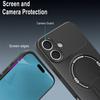 For iPhone 17 Case with Kickstand Carbon Fiber Texture PC+TPU Phone Cover