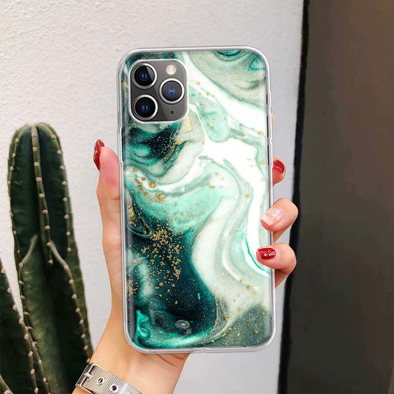 Granite Marble For iPhone 17 Air 16 15 14 Plus 13 Mini 12 11 Pro Max Phone Case 16E 7 Print 8 SE Fundas Cover Soft Coque 16 15 1