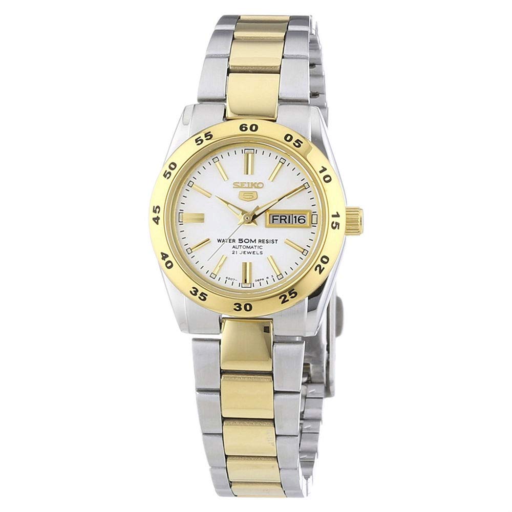 Imported from overseas to SEIKO Seiko White Gold SYMG42K1 Japan 5, 5, Day-Date Calendar, Automatic/Manual Winding, Ladies Watch, Dial, Indices,