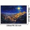 2D Christmas Star of Bethlehem Backdrop City Lights & Night Sky Photography Background