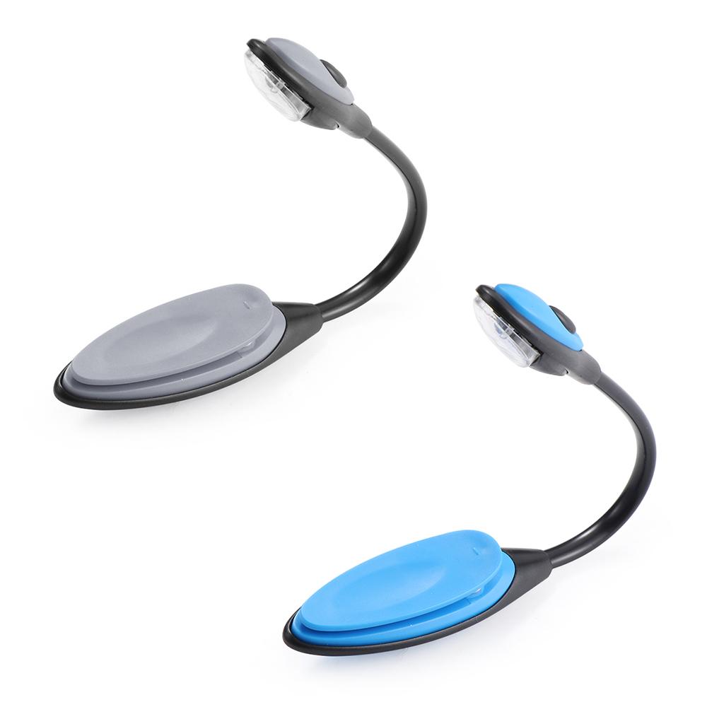 

Night Flexible Portable LED Book Light Clip On Lamp Travel Light Reading сірий