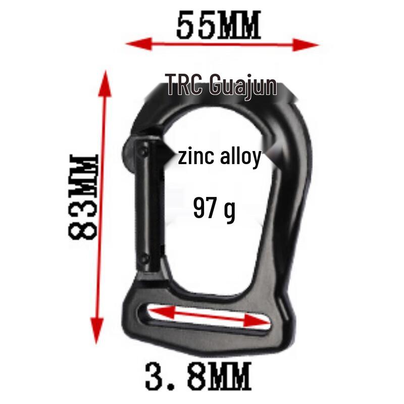 TANERDD Panshen Zinc Alloy Carabiner and Webbing Buckle Set