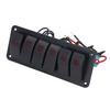 6 Gang Rocker Switch Panel LED Backlit On Off Switch Waterproof Circuit Protection for Car RV Bus Marine Boat ATV UTV