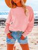 2024 Women's Autumn/Winter Plus Velvet Long Sleeve Hoodie - Loose Fit, Solid Color