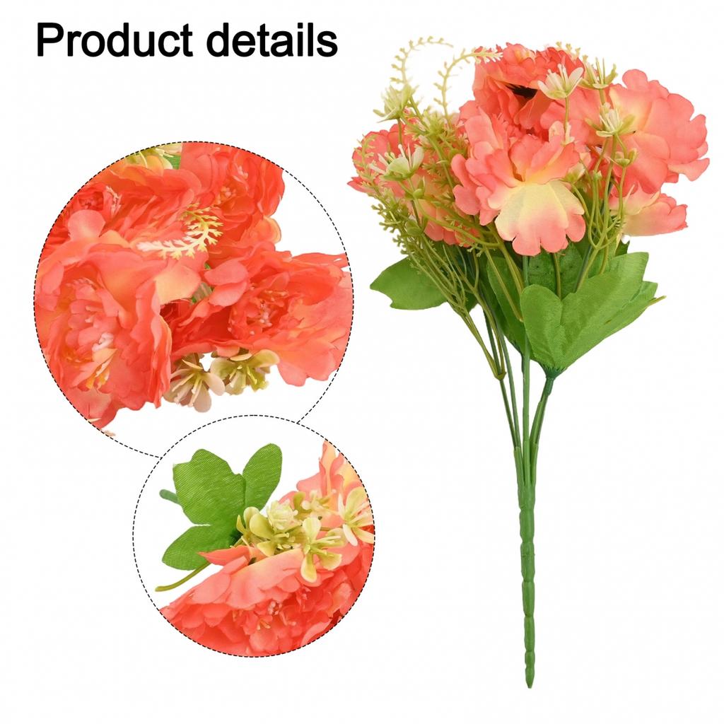 Home Decoration Silk Flowers Monitor Brightness Offices