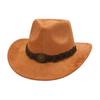 Suede Western Cowboy Hat New Feature Pentagonal British Retro European and American Outdoor Cycling Sunshade Jazz Top Hat