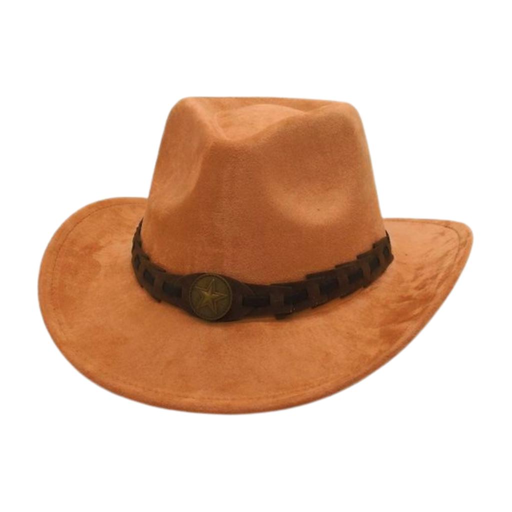 Suede Western Cowboy Hat New Feature Pentagonal British Retro European and American Outdoor Cycling Sunshade Jazz Top Hat