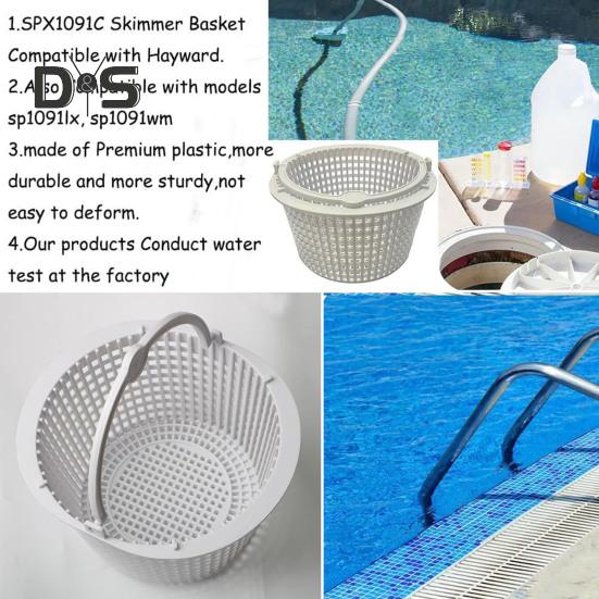 Pool Skimmer Basket SPX1091C Replacement Basket with Handle Pool Debris Collector Basket for SP1091LX SP1091WM Skimmers