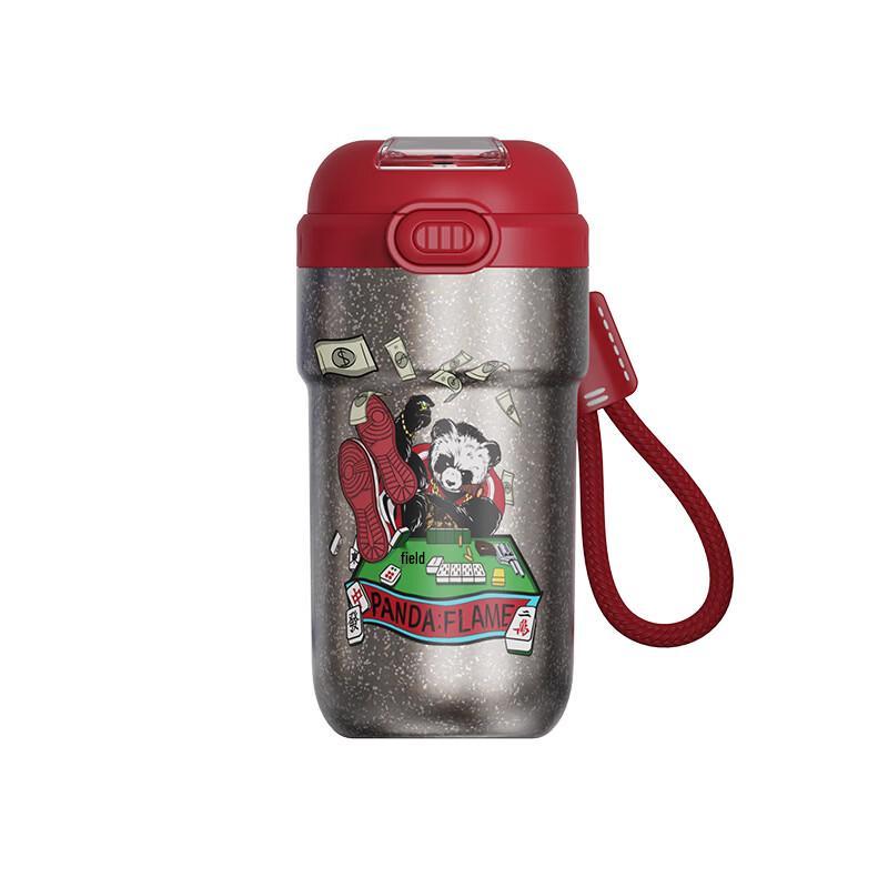 Panda Insulated Travel Mug with Straw