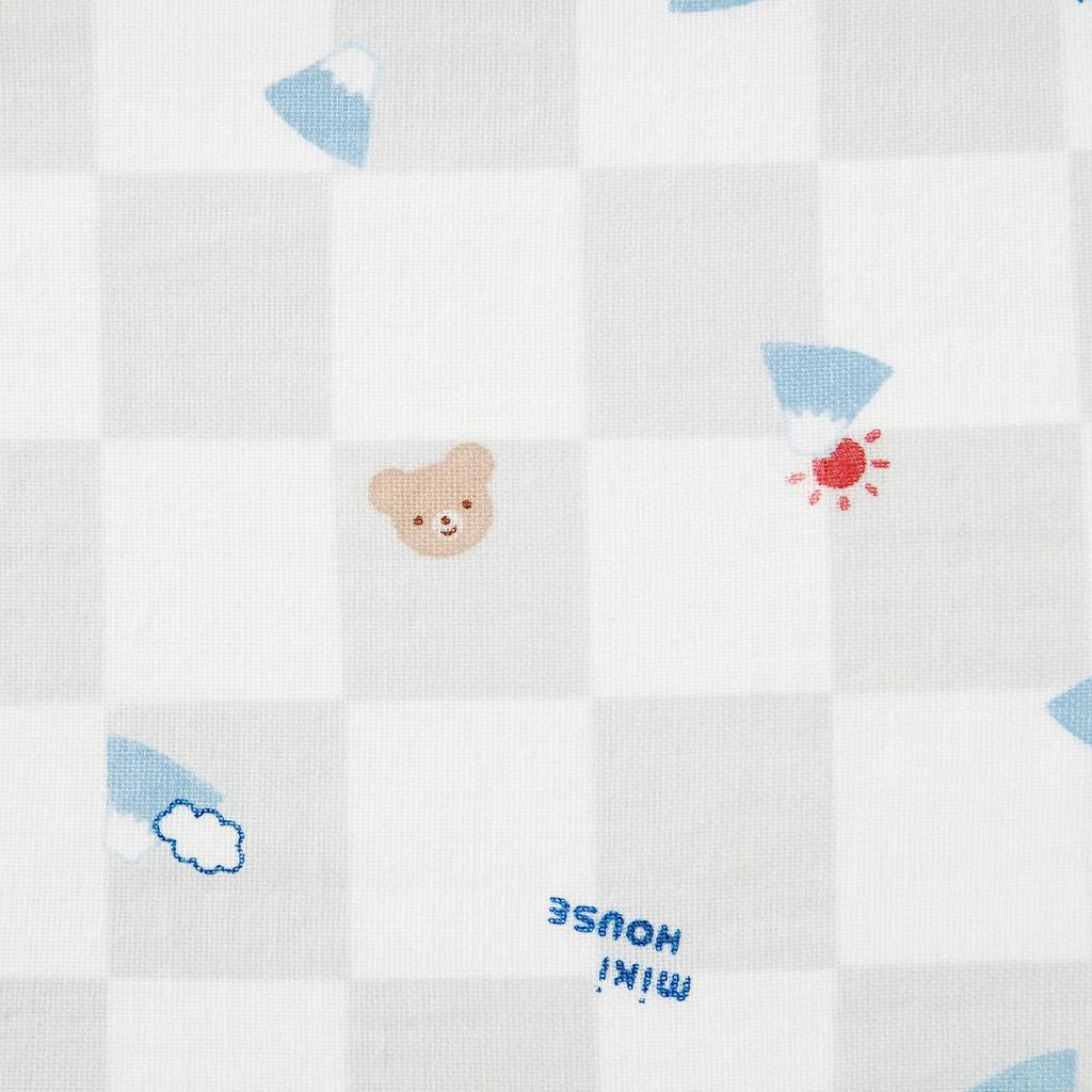 Gauze Handkerchief Gauze Set of Made In 35 X 35 Childbirth Baby Baby Gift Blue [MIKI HOUSE] Set, Handkerchief, Towel, 2, 100% Cotton, Japan, Cm,