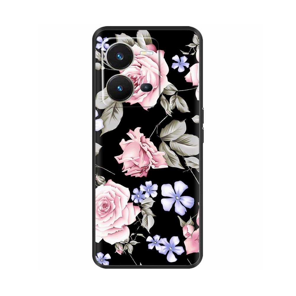 Cute Silicon Phone Case For Vivo X80 Lite 5G Case 2022 Black Silicone Soft TPU Back Cover for vivo X80 Lite X80Lite Bumper Capas