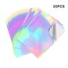 20X A4 Size Sheets Waterproof PVC Sticker Adhesive Craft Decal Rainbow Glitter Removable for Home Decoration