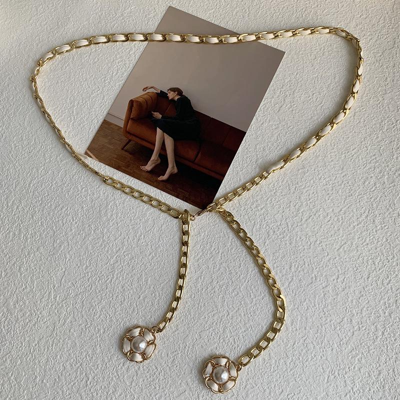 

Chain Womens Trendy Waist Belt In Elegant Black And Chic Colors White білий