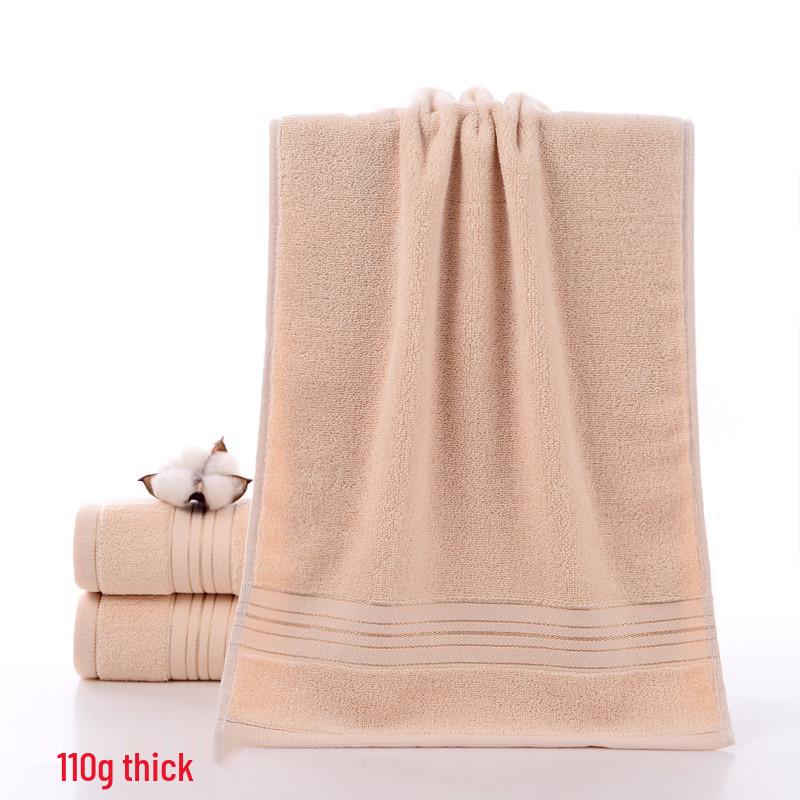 All-Cotton Three-Section Adult Face Towel - Thick Student Washcloth with Optional Logo