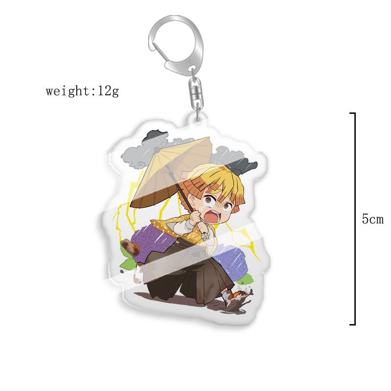 Demon Slayer Chibi Acrylic Keychain: Tanjiro, Nezuko, Giyu, Zenitsu Backpack Charm