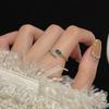 Plain Ring Full Of Diamonds, Stacked With Zir*****Pen Ring Set, Female Exquisite Geometric Temperament, Advanced Sense Index Finger Ring.