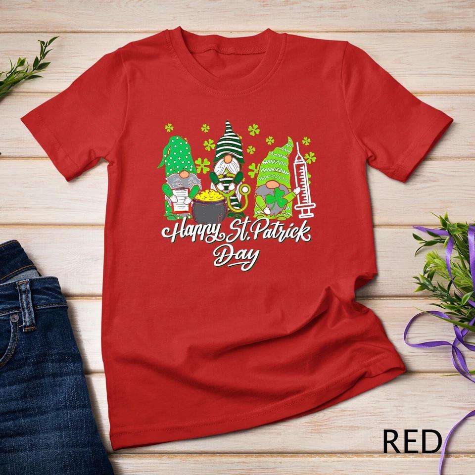 Gnome Nurses Saint Pattys Scrub Nurse St Patricks Day Women Unisex T-shirt 8 S
