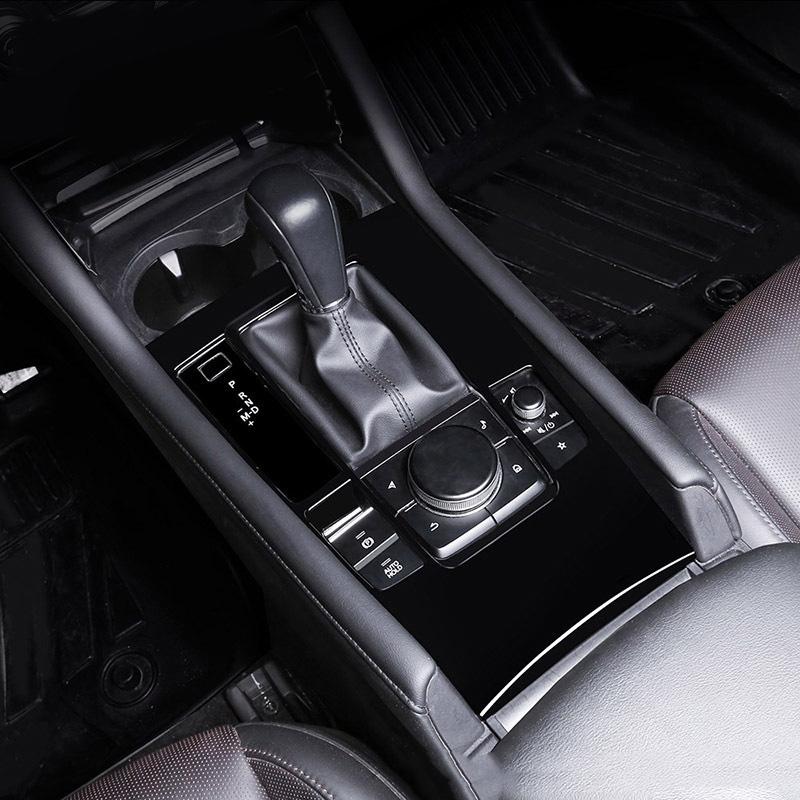 LHD RHD For Mazda 3 BP - ABSwindow rise switch panle Central Console Gear Shift Panel front Water Cup Cover Accessories