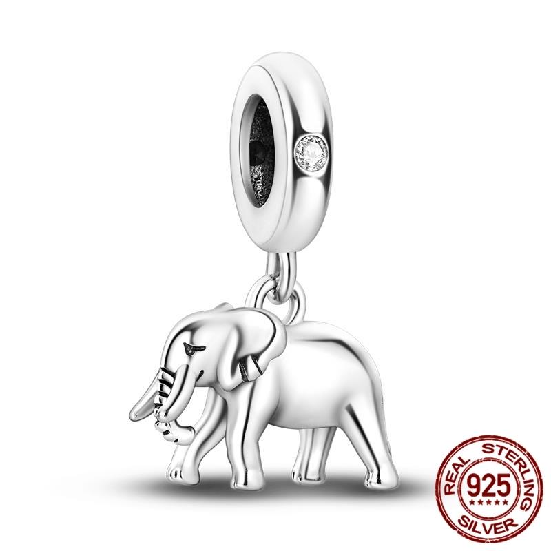 Copper Elephant Gathering Panda Pendant Charms Beads Fitoriginal Bracelet Diy Birthday Jewelry Gifts For Women