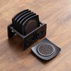 Chinese style tea ceremony accessories, coaster, teacup base Kung Fu tea set retro anti slip and heat-insulating mat, cup holder
